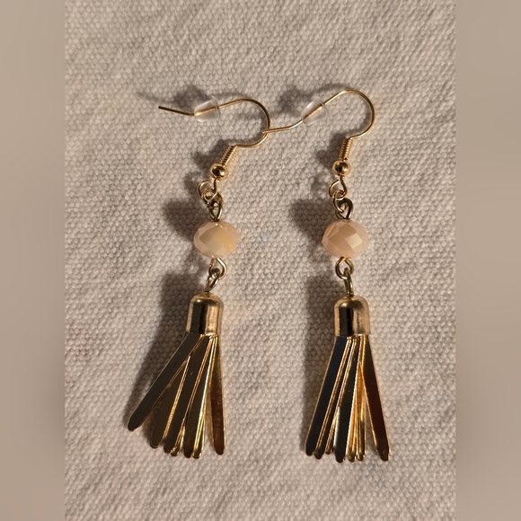 Handmade Jewelry - Handmade Gold Tassle Earrings